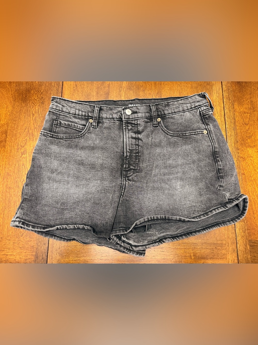 Old Navy Higher High-Waisted Sky-Hi A-Line Denim Shorts / 14